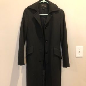Women's long black fitted jacket